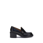 Black Calf Leather Bos Taurus Platform Loafers